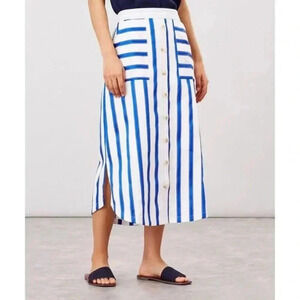 Joules Oriella Linen Blend Skirt, Size 14